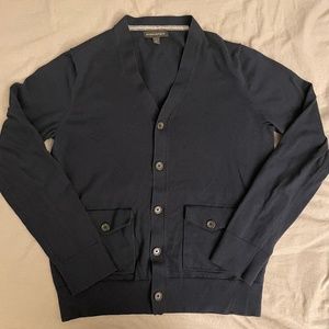 Banana Republic Cotton Dark Navy Cardigan (Size: M)